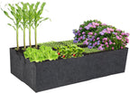 8 Grids Fabric Raised Garden Beds, 4x2x1ft Thickened 400G Square Fabric Grow Bags with Handles,Indoor Outdoor Fabric Plant Pots Planter for Vegetables, Herbs, Flowers