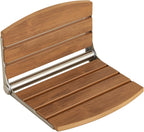 17.5" Folding Shower Seat Wall Mounted,Foldable Shower Bench,Fold Down Shower Seat,Folding Shower Seat Bench,Wall Mount Shower Seat Bench Chair (Teak)