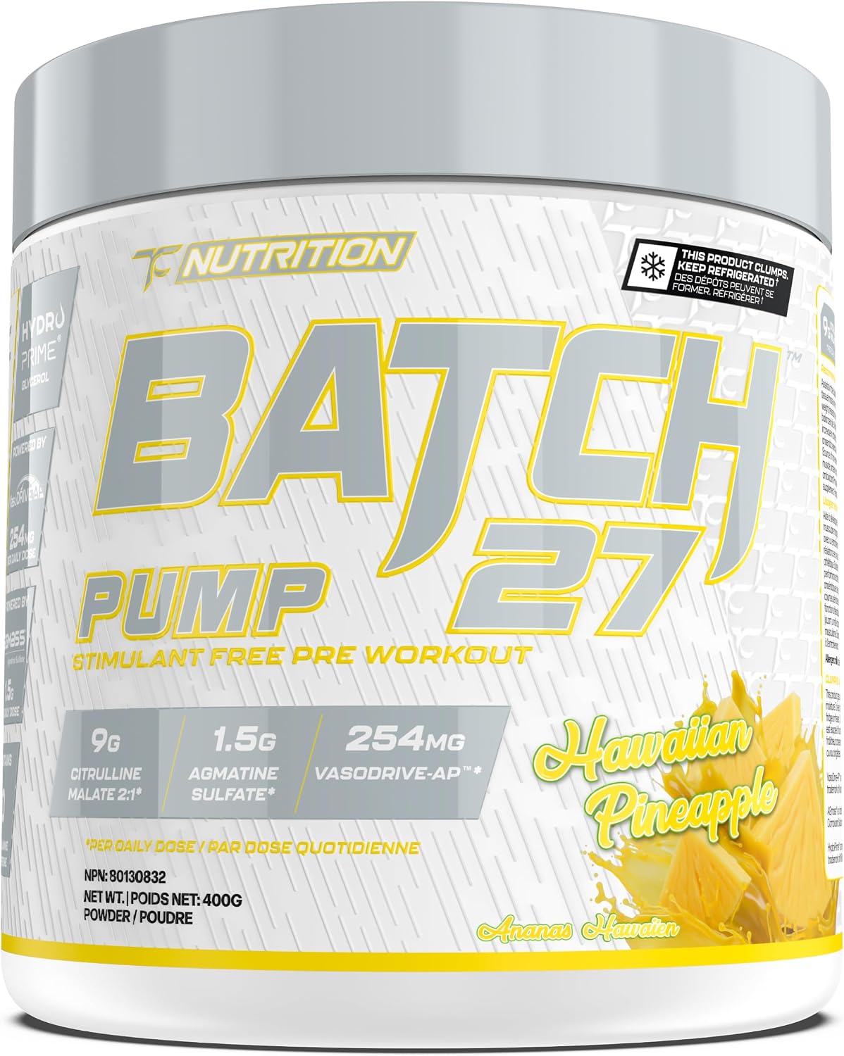 TC Nutrition Batch 27 Stim Free Pre Workout (Hawaiian Pineapple)