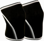 Knee Sleeves (1 Pair) 7mm Neoprene Thick Compression Knee Brace Support for Weightlifting, Powerlifting, Squatting & Fitness Training for Women and Men Black (X-Large)