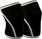 Knee Sleeves (1 Pair) 7mm Neoprene Thick 3D Compression Knee Brace Support for Weightlifting, Powerlifting & Fitness for Women and Men, Black, XX-Large