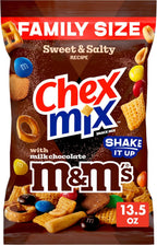 Chex Mix Sweet and Salty Recipe Snack Mix, with M&Ms Milk Chocolate Candies, Family Size, 13.5 oz