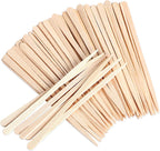 JANYUN 200 Pcs Eyebrow Wax Sticks Wax Applicator, Wood Wax Spatulas for Face and Small Hair Removal Sticks (Without Handle)