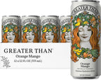 GREATER THAN Hydration for Her - Nutrient Enhanced Coconut Water Electrolyte Beverage with Real Fruit, Plant-Based Vitamins & Fiber, Clean Functional Hydration, Orange Mango, 12 oz (12 Pack)