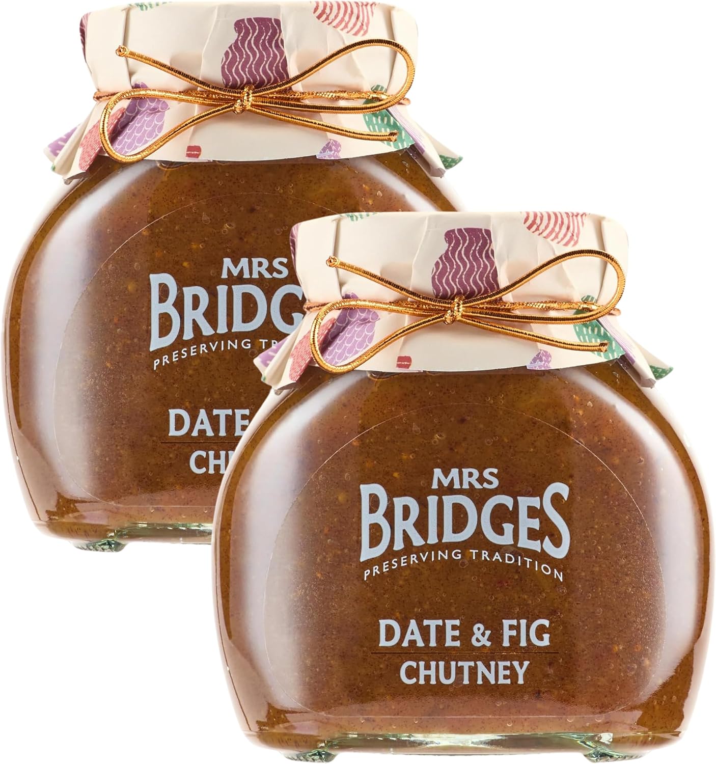 Mrs Bridges Date & Fig Chutney, Made in Scotland, 10oz Jar (Pack of 2)