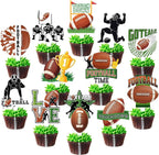 48 Pcs Football Cupcake Toppers Football Party Decorations Sport Theme Birthday Decorations