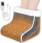 Electric Heated Foot Warmer - KLADNDER Heating Foot Warmer for Men & Women, Feet Warmer with 6 Temperature Setting 4 Timer Setting, Auto Shut Off Washable Inner Lining, Fast Heat Use for Winter Gifts