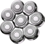 Universal Replacement Heads for Blade,Replacement Blades Compatible with Most Major Head Shaver Brands, Easy-to-Install Electric Razor Shaver Heads for Bald Men. (8 Silver)
