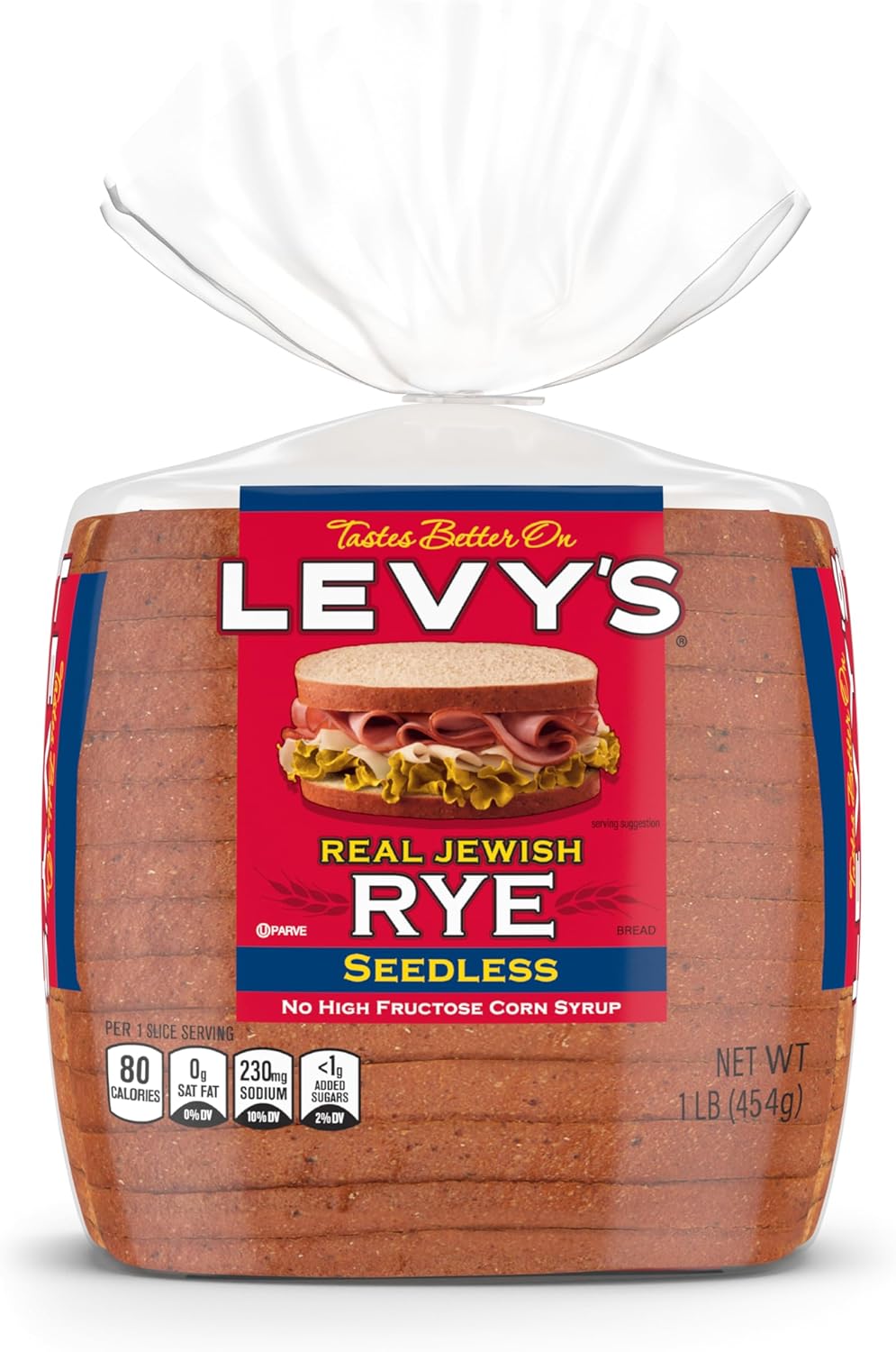 Levy's Seedless Rye Bread, sliced bread Rye Bread, 16 oz Bag