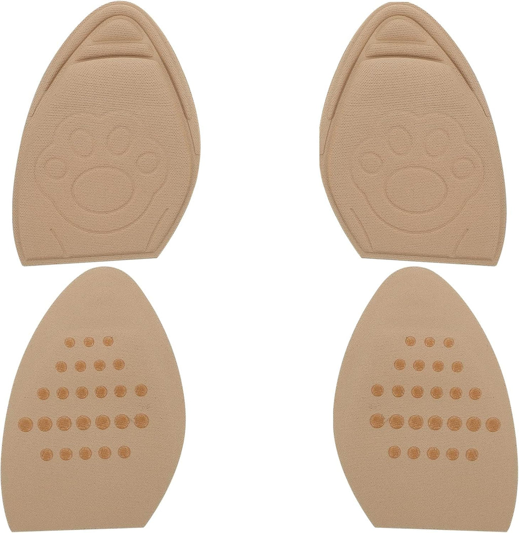 Healifty 2 Pairs Forefoot Half Shoe Insoles Front Shoe Pads Cushions Filler Reusable Soft Inserts for Women High Heel Sneakers Skin Color