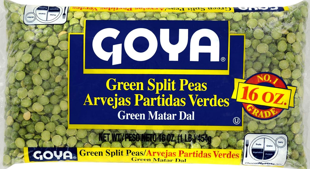 Goya Green Split Peas, Dry, Bag, 1 lb, 16 Oz