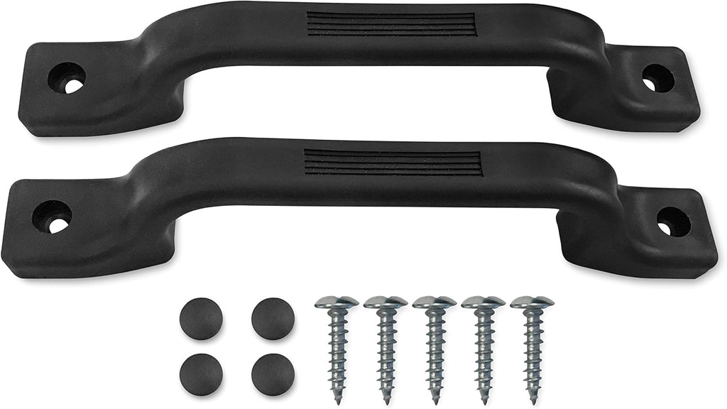 Camp'N RV Grab Handle - Black Sturdy 2-Pack Plastic Handles with Mounting Hardware, Ideal RV Handrail for Campers, Adults, and Elderly Safety