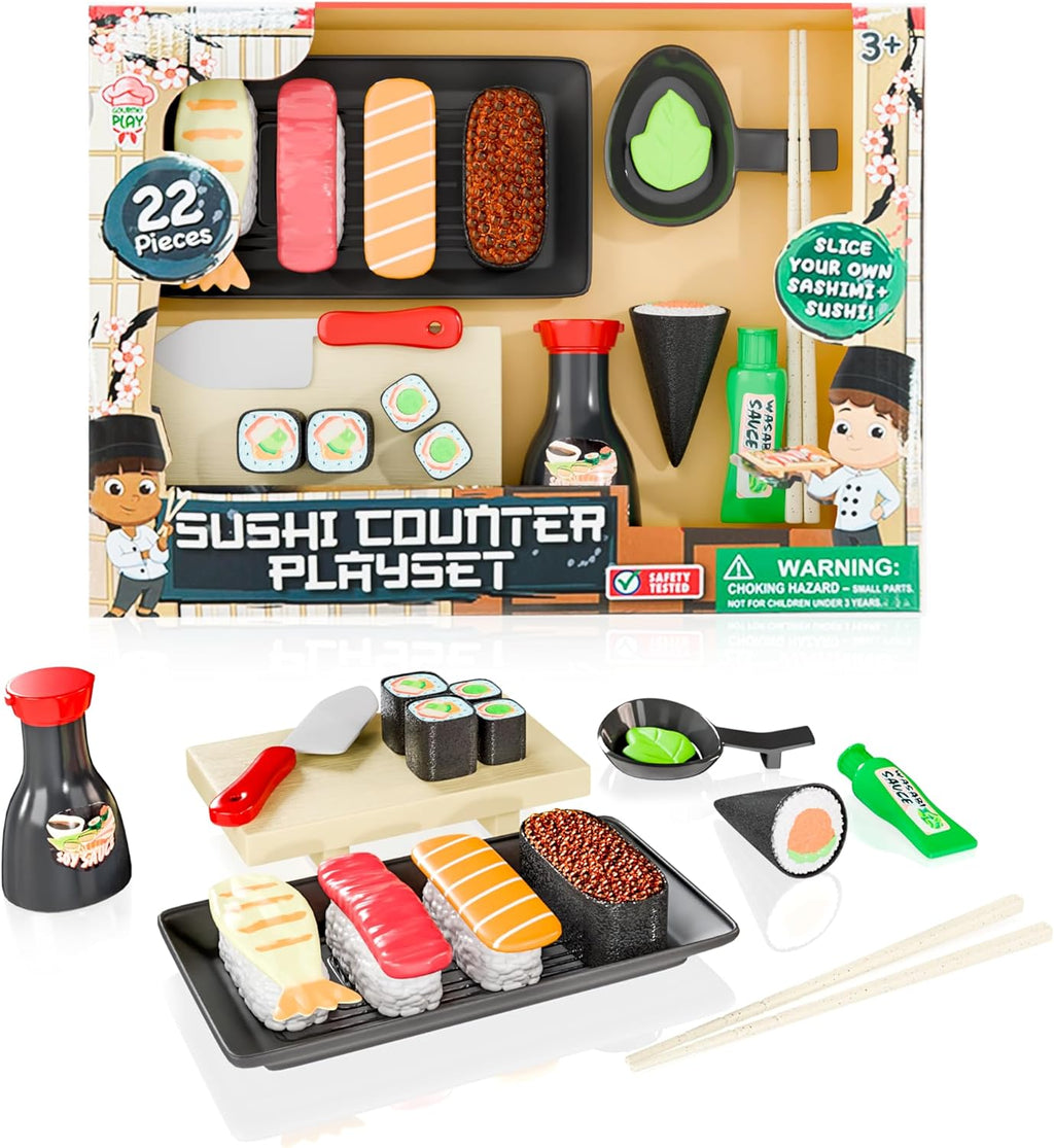 Lollipop Sushi Interactive Toy - Pretend Play Food Set - Includes Sushi Counter - Great Gift for Kids