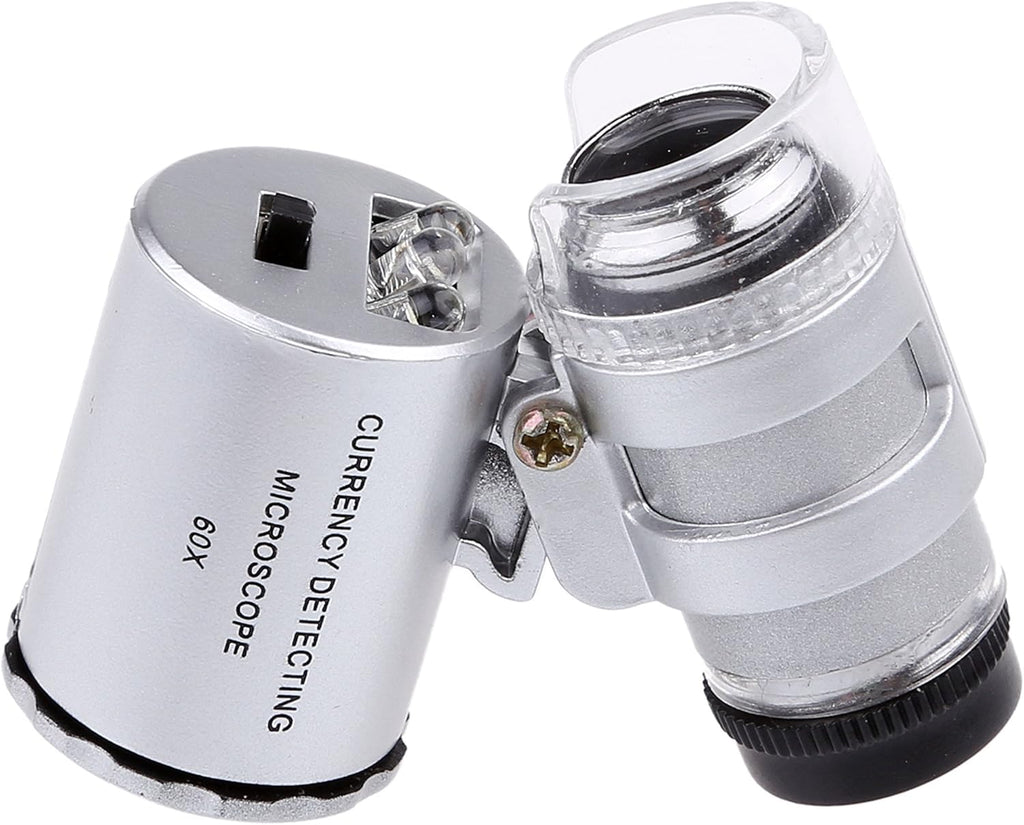 60X Mini Illuminated Jeweler LED UV Lens Loupe with Kare and Kind Retail Package (60X)
