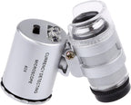 60X Mini Illuminated Jeweler LED UV Lens Loupe with Kare and Kind Retail Package (60X)