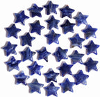 QINJIEJIE 20 PCS Blue Sodalite Star Crystals Healing Stones Mini Crystal Cute Polished Pocket Stone Thumb Star Gemstones Set Bulk Wholesale Reiki Energy Balancing Star Crystal Gifts for Women