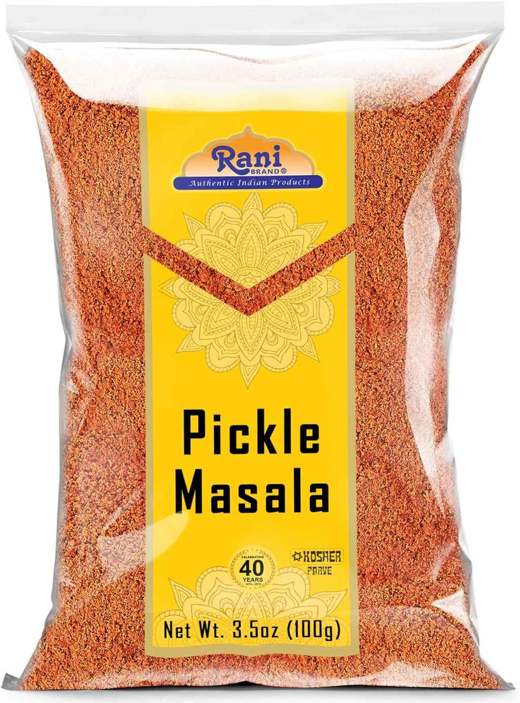 Rani Pickle (Achar) Masala Indian Spice Blend 3.5oz (100g) ~ All Natural | Vegan | Gluten Friendly | NON-GMO | No colors | Indian Origin
