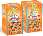 La Perruche Pure Cane Brown Sugar Cubes (750g/1.65lb box) | Ideal Sugar Cubes for Coffee | Pack of 2