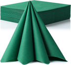 LEKOCH 50-Pack Premium Airlaid Napkins & Guest Towels - 16x16 Inch Large Linen-Feel Disposable Paper | Ultra Soft, Absorbent & Cloth-Like | For Dinner, Christmas, Party, Bathroom(Sage Green)