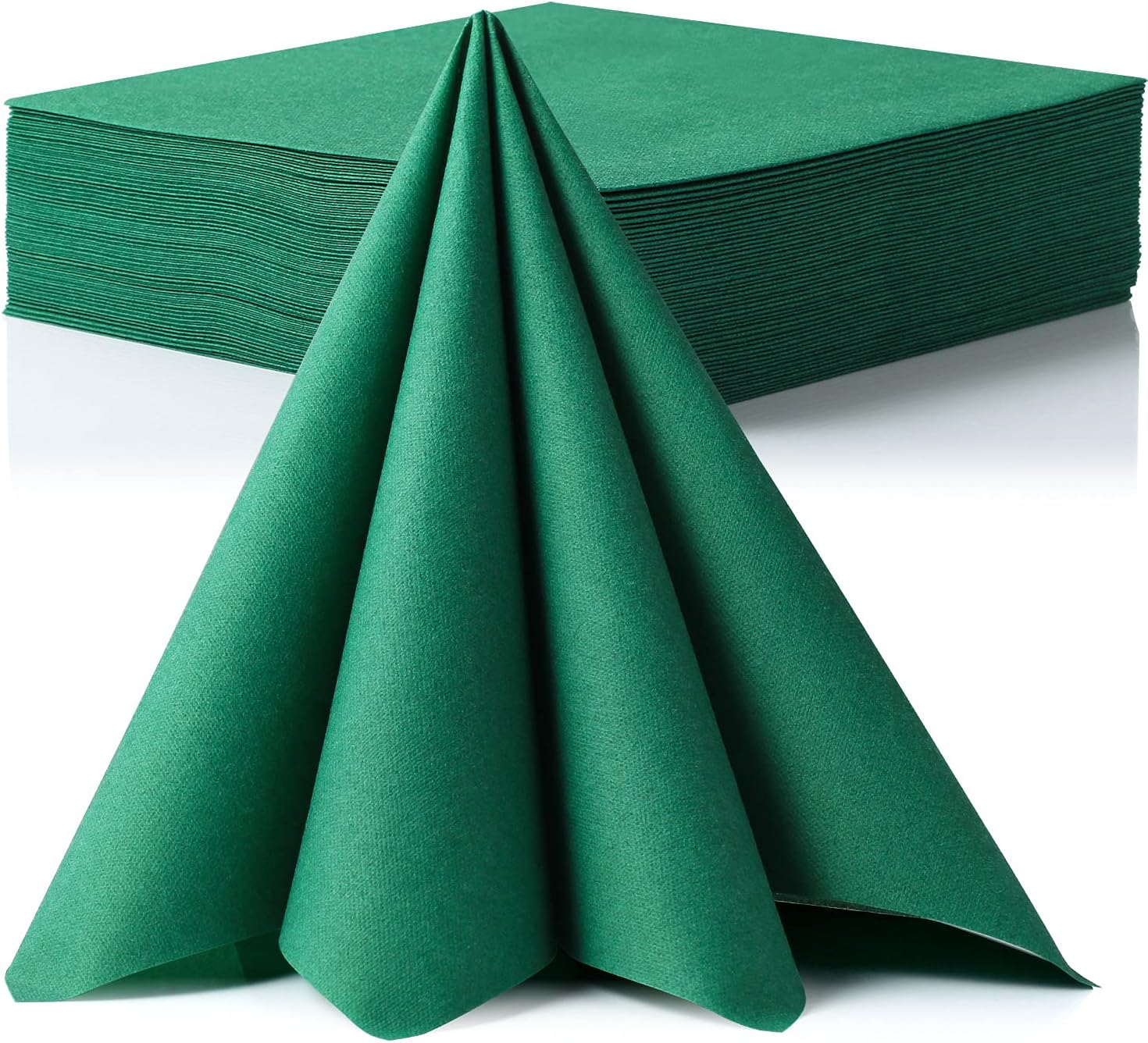 LEKOCH 50-Pack Premium Airlaid Napkins & Guest Towels - 16x16 Inch Large Linen-Feel Disposable Paper | Ultra Soft, Absorbent & Cloth-Like | For Dinner, Christmas, Party, Bathroom(Sage Green)