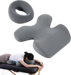MABOZOO Face Down Massage Pillow, Face Down Pillow for Sleeping with Non-Slip Bottom, Home Head Cushion and Chest Cushion for SPA, Sleep (Gray)