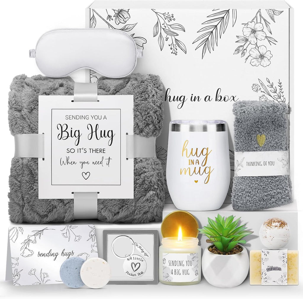 Sympathy Gift Baskets Sympathy Gifts for Loss of Loved One Hug in a Box for Women Bereavement Gifts Ideas Get Well Soon Gift Condolence Basket Miscarriage Thinking of You Care Package for Women