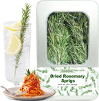 30–35PCS Dried Whole Rosemary Sprigs, 2.5oz Natural Spices in Clear-Window Tin, 7" Air-Dried Rosemary for Cooking, Baking, Tea, Gift & Aromatic Crafting