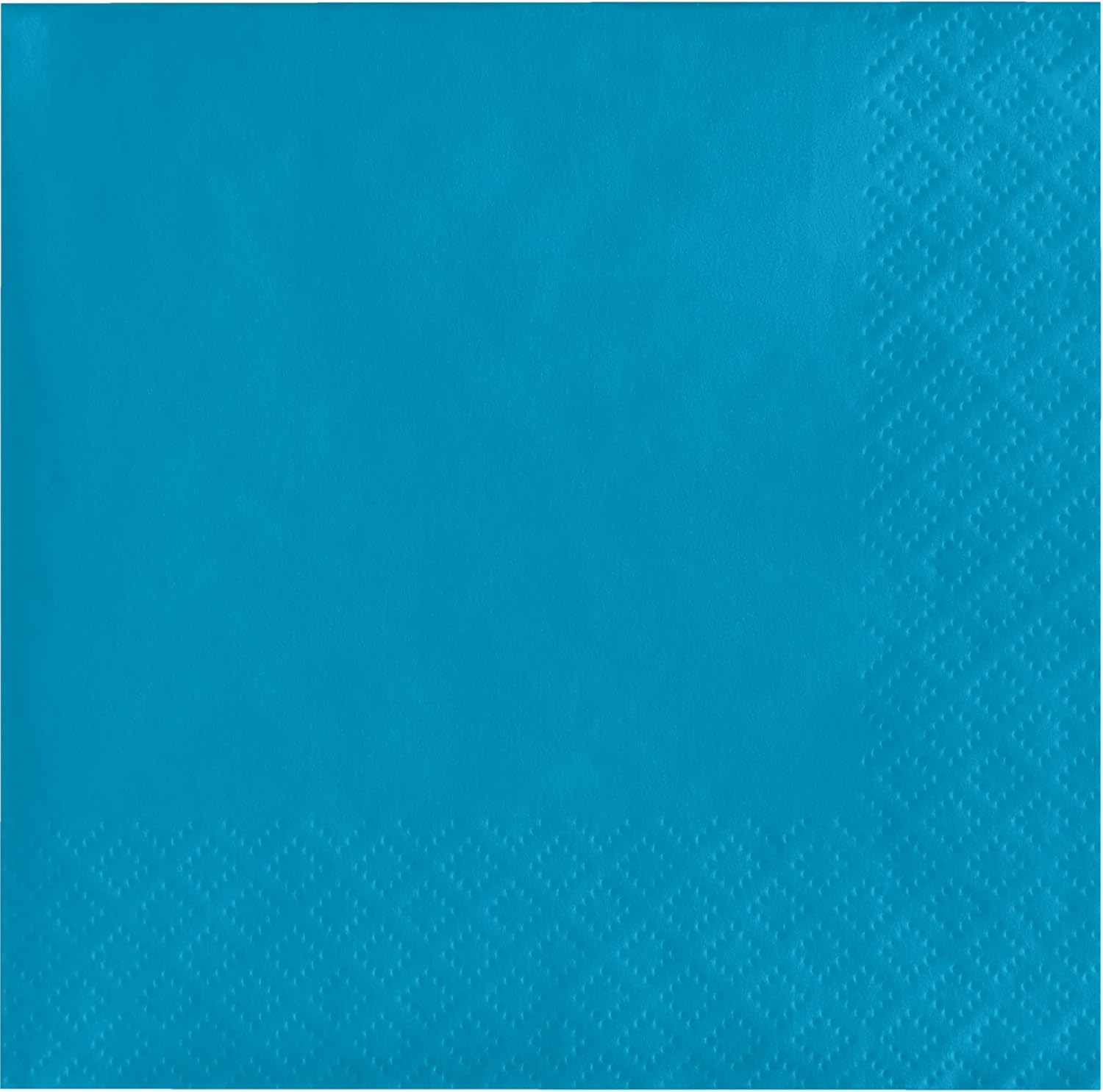 Creative Converting Touch of Color 2-Ply 50 Count Paper Beverage Napkins, Turquoise
