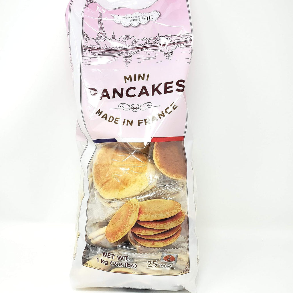 Mini French Pancakes Made in France Individually Wrapped Packs (50 Pancakes Total)