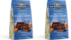 GHIRARDELLI Dark Chocolate SEA SALT CARAMEL SQUARES, 5.32 oz Bag (Pack of 2)