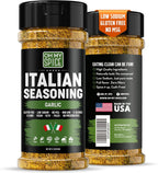 Italian Seasoning Blend Garlic Powder Mix - Gluten Free & Low Sodium Pizza Seasonings for Bruschetta & Spaghetti. Garlic and Herb Seasoning for Italian Food. Mediterranean Spices Pizza Toppings. 4.7oz