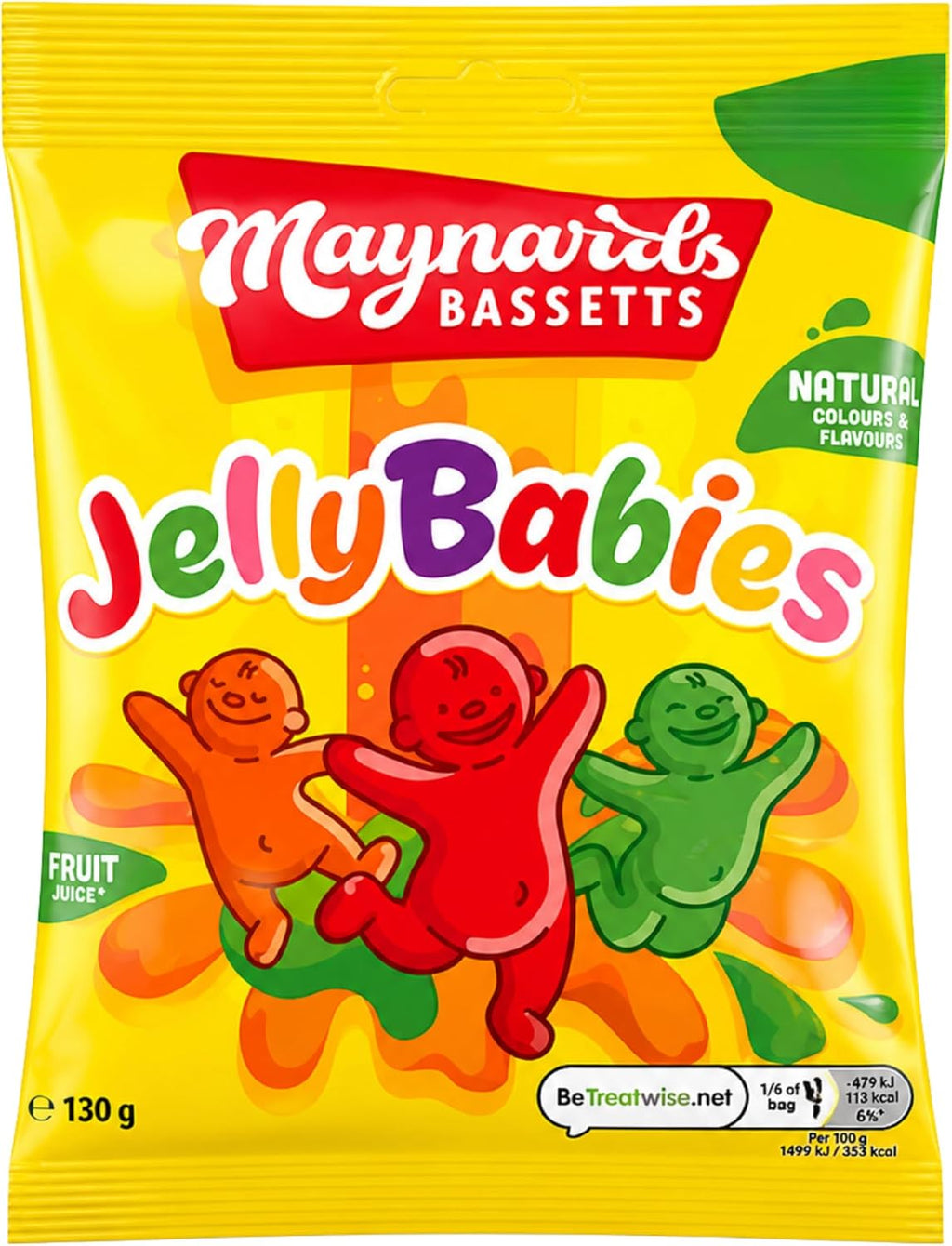 Maynards Bassetts Jelly Babies 130g (Pack of 6), Jelly Sweets