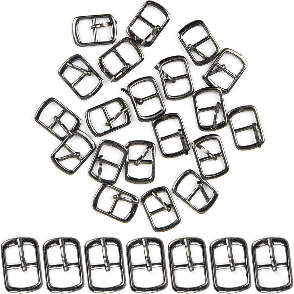 Framendino, 20 Pack Metal Single Prong Pin Shoes Buckles Roller Buckle Hardware Pin Buckle for Shoes Bag Leather Belt