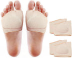 Metatarsal Pads for Men and Women - 2 Pairs Gel Pads with Fabric Sleeves for Ball of Foot Pain Relief, Morton's Neuroma, Metatarsalgia, Sesamoiditis Support