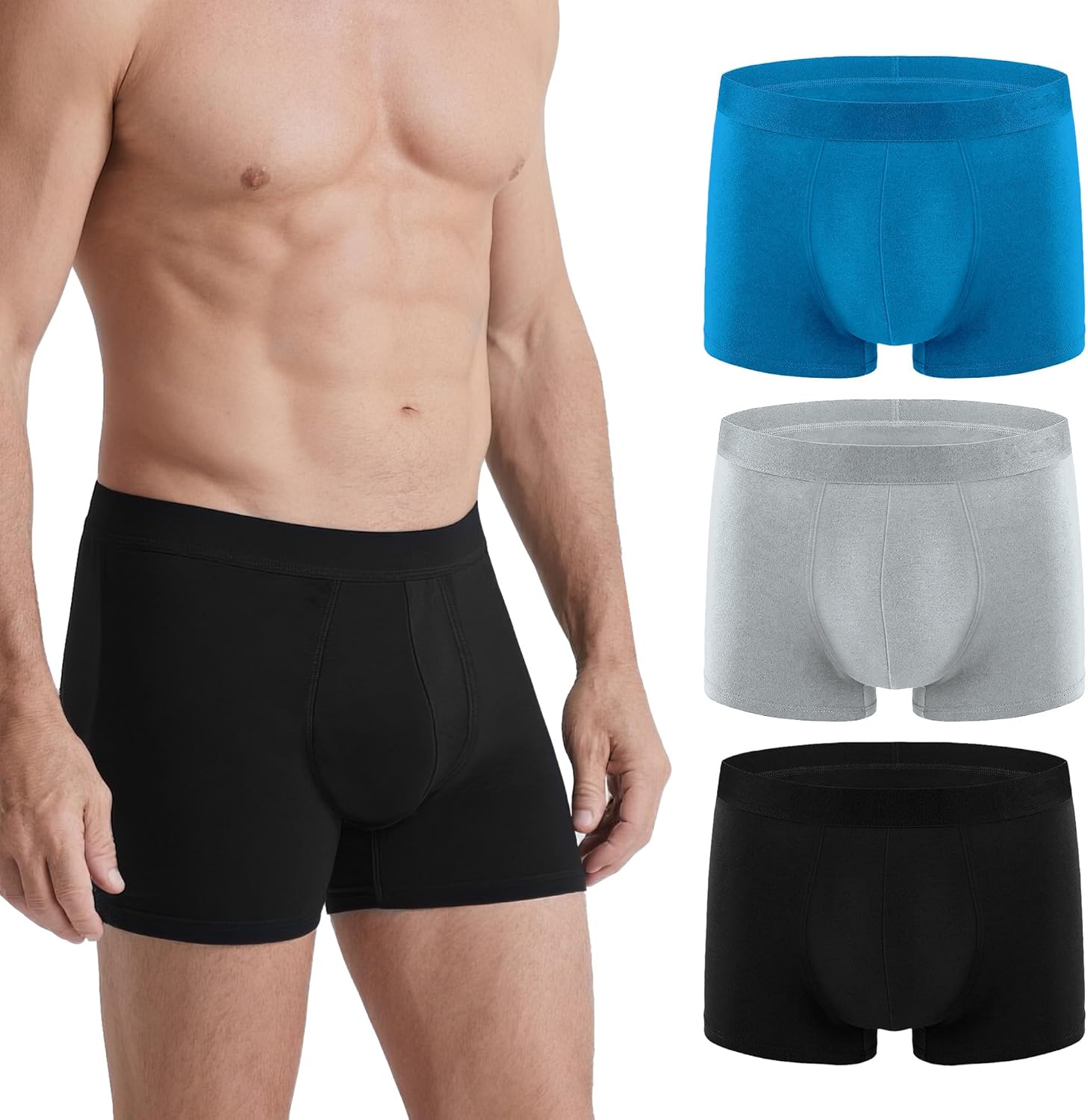 Incontinence Underwear for Men, 150ML Absorbent, Leak Proof Underwear for Men Comfortable Cotton Fabric, Comfortable and Breathable, Mens Incontinence Underwear Washable and Reusable (3PCS/X Large)