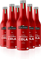 Tuscanini Authentic Organic Cola Soda 9.3oz (6 Pack) Naturally Caffeine Free, Elegant Glass Bottle, Great Tasting, Chemical Free