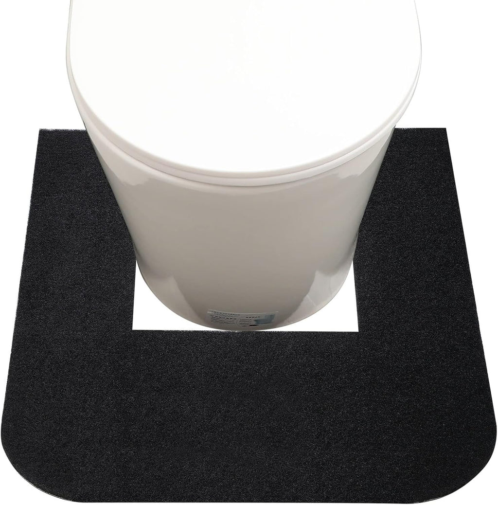Nuanchu 6 Pieces Commode Mats for Odor Eliminating Urinal Pee Pads Toilet Floor Mat Urine for Bathroom Restroom Floor, Black Gray