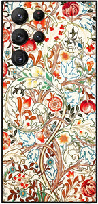 Berkin Arts Compatible with Samsung Galaxy S24 Ultra 5G Case Art Silicone Phone Case Pink Intricate Ornamental Flourishes (Acanthus by William Morris)
