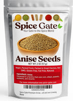 Spice Gate Premium Anise Seeds - Whole Aniseed (2 oz), perfect for cooking, baking bread, and even brewing tea.