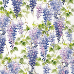 IHR Ideal Home Range Party Napkins Disposable 3-Ply Paper Lunch Napkin Pack, 6.5" x 6.5", Purple Wisteria (Cream), 20-Count