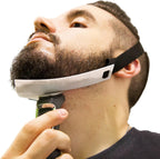 Aberlite FlexShaper 2.0 - Beard Shaper for Men - Hands-Free & Flexible Neckline Guide - Beard Trimmer Tool - Lineup Stencil Kit - White
