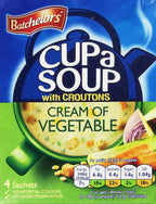 Batchelors Cup A Soup with Croutons Cream Of Vegetable 4S 120G - PACK OF 1 - 10 SET