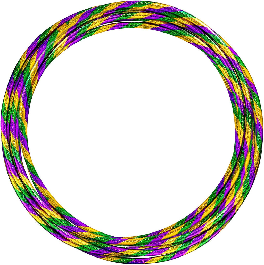 12 Pack 24 inch Exercise Hoop Plastic Glitter Hoop Obstacle Course Ring Toy for Adult Party Gymnastic Playing for Parade Decoration Games Performance Outdoor Sports
