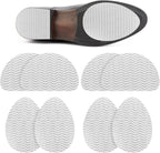 4 Pairs Clear Non Slip Shoe Pads for Heels, Anti-Slip Grip Inserts for Pumps, Stilettos & Dress Shoes, Sole Protectors Adhesive Invisible Traction Stickers for Pointed Toe Soles