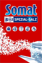 SOMAT Special Salt (1.2 kg), Dishwasher Salt for Stronger Dishwashing Performance, Water Softener for Dishwasher Works Against Limescale for Shiny Results and Longer Life
