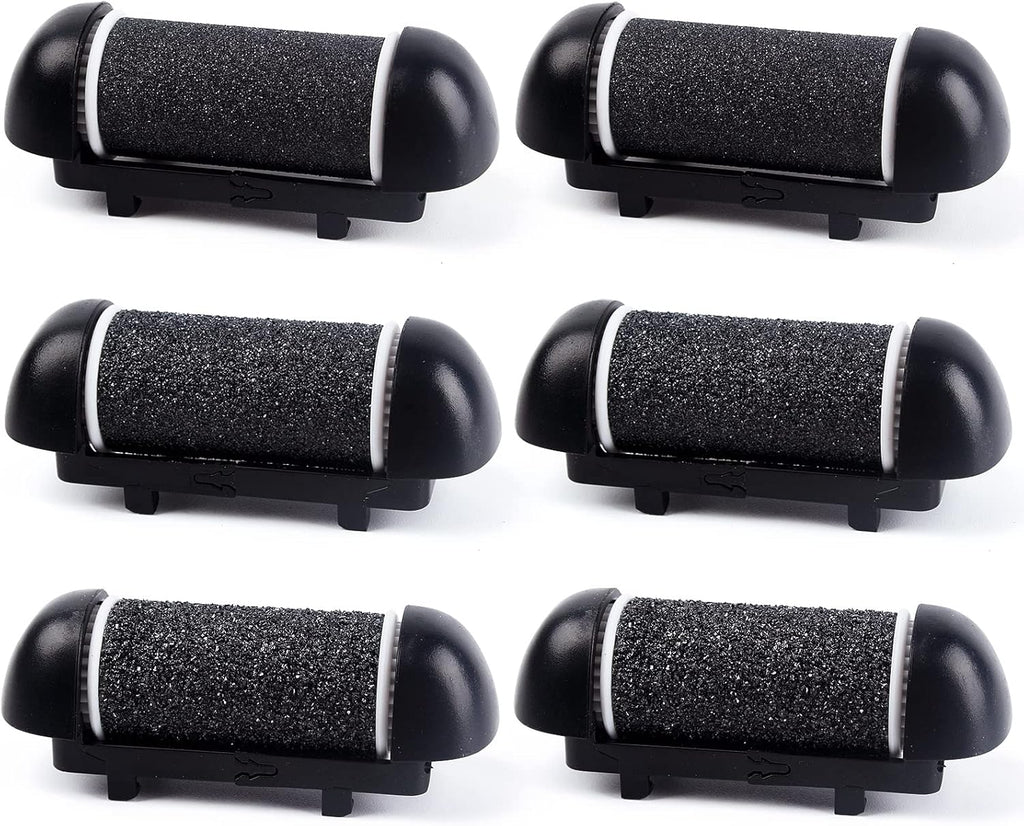 6 PCS Replacement Roller Head for Electric Callus Remover - Feet Pedicure Kit Refill Rollers - Extra Coarse, Regular Coarse, Fine