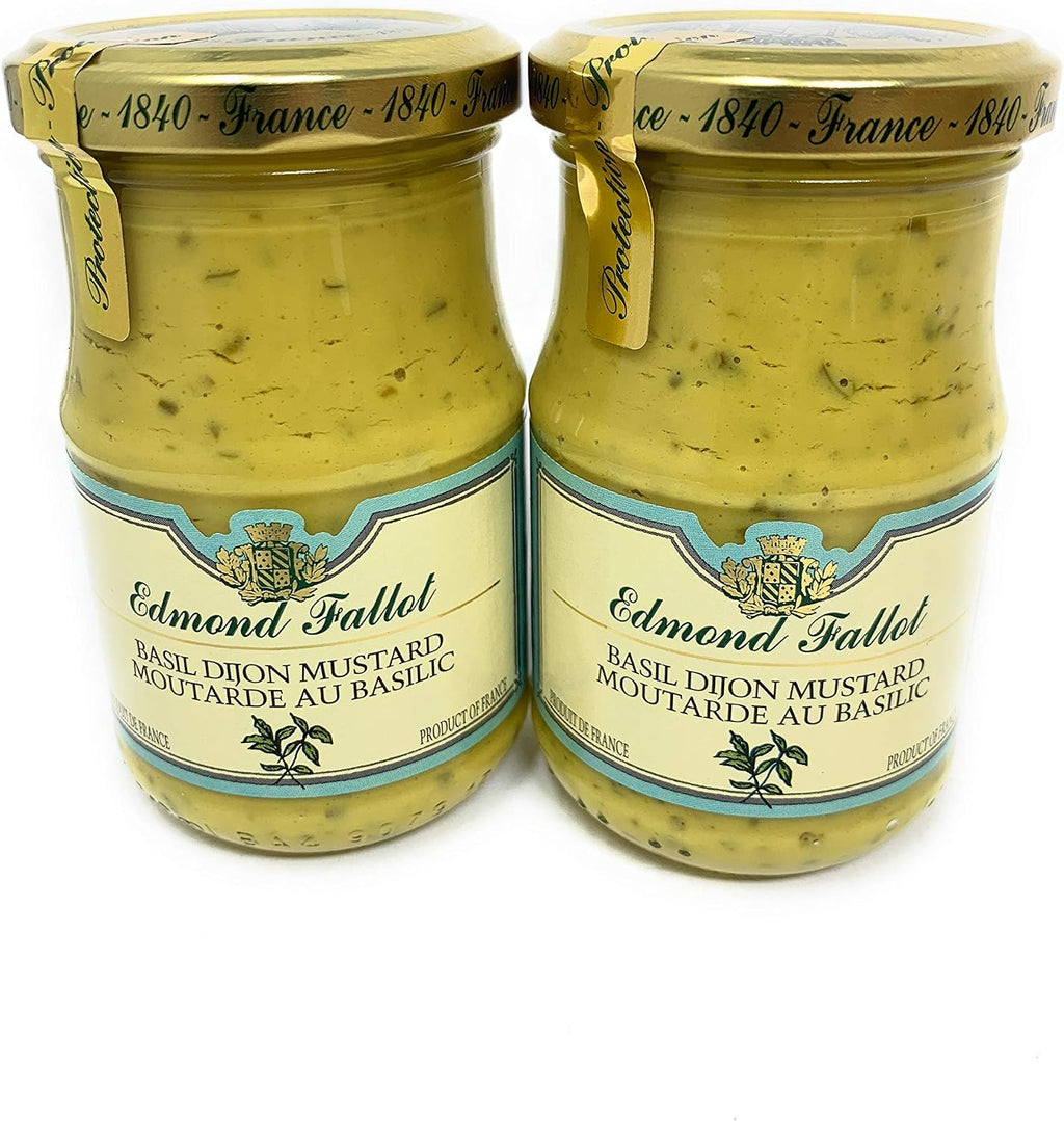 Edmond Fallot Mustards (Basil Dijon Mustard, 2 Pack)