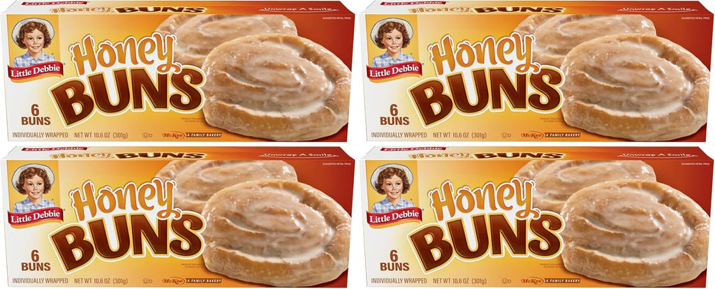 Little Debbie Honey Buns, 10.6 oz (Pack of 4)