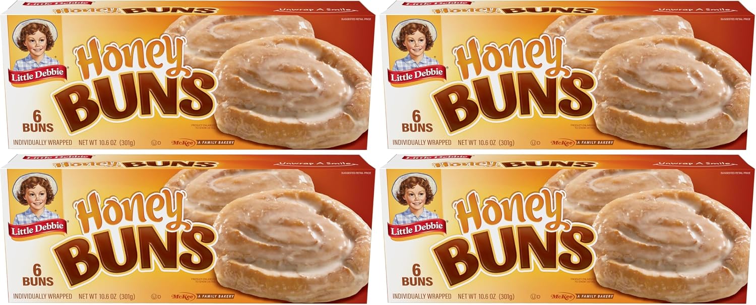 Little Debbie Honey Buns, 10.6 oz (Pack of 4)