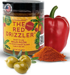 The Red Drizzler Hot Mojo Picón Hot Sauce - Red Bell Pepper-Based, Spicy Garlic Chili Sauce, Vegan, Gluten & Nut-Free, No Sugar & Artificial Preservatives Added, Ideal for Tacos, Eggs and More (6 oz)
